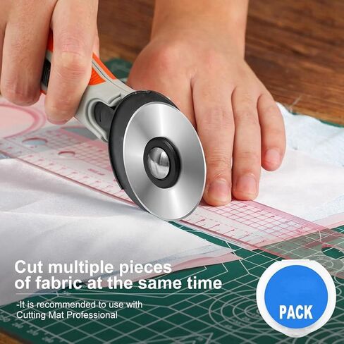 60mm Rotary Cutter Blades 60mm - 10 Pcs Rotary Blades Refill Our Rotary Blades Refills Fit on Most 60 mm Rotary Cutter, Easy to Use in Kuwait