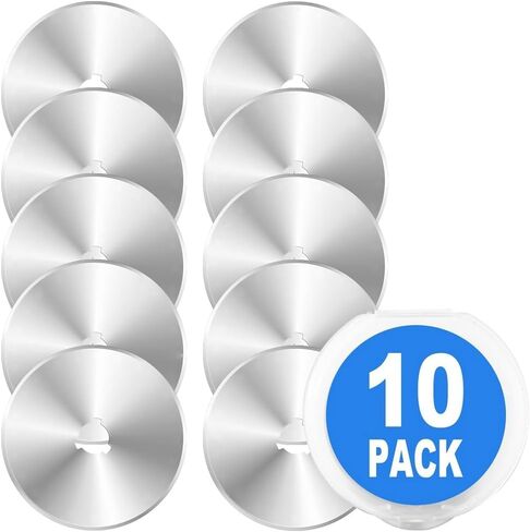 60mm Rotary Cutter Blades 60mm - 10 Pcs Rotary Blades Refill Our Rotary Blades Refills Fit on Most 60 mm Rotary Cutter, Easy to Use in Kuwait