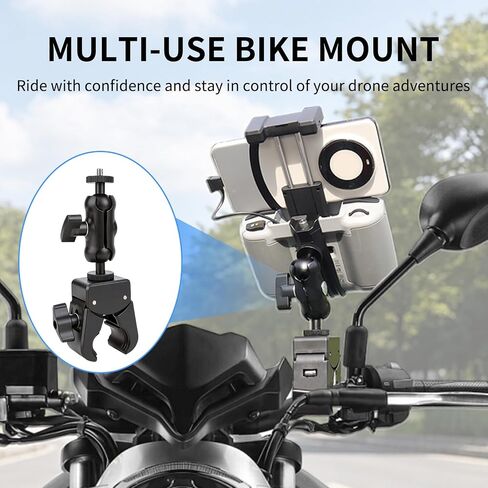 CQT Motorcycle Bicycle Mount Bracket for DJI RC-N3/N2/N1 Remote Accessories | Cycling Bike Handlebar Holder Clamp for DJI Lito 1/X1 Mini 5 4 3 Pro Air 3 3S 2S/Neo 2/Mini 4k 2/Flip/Specta Mini in Kuwait