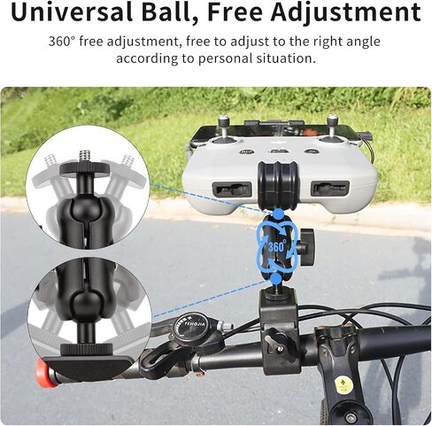 CQT Motorcycle Bicycle Mount Bracket for DJI RC-N3/N2/N1 Remote Accessories | Cycling Bike Handlebar Holder Clamp for DJI Lito 1/X1 Mini 5 4 3 Pro Air 3 3S 2S/Neo 2/Mini 4k 2/Flip/Specta Mini in Kuwait