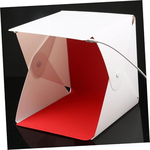 20cm Folding LED Light Box Tent Photography Light Tent Kit with 6 Colored Backdrops Portable Mini Softbox for Product and Jewelry Shooting in Kuwait