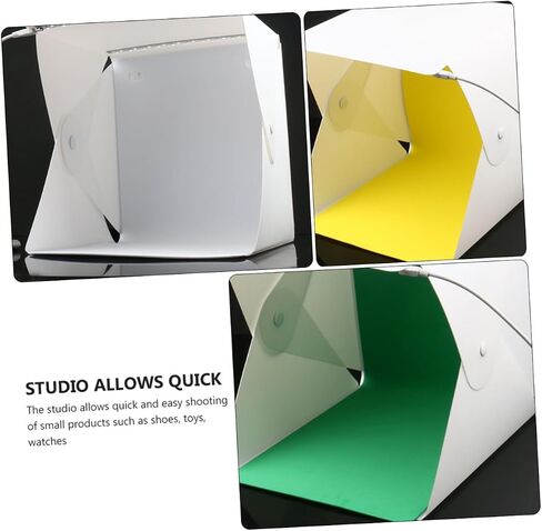 Portable Folding Mini Photo Tent with Dual LED Lights and 6 Color Backdrops, 30cm Photography Light Box for Jewelry and Small Product Studio Shooting in Kuwait