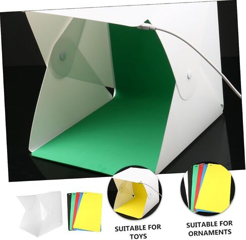 Portable Folding Mini Photo Tent with Dual LED Lights and 6 Color Backdrops, 30cm Photography Light Box for Jewelry and Small Product Studio Shooting in Kuwait