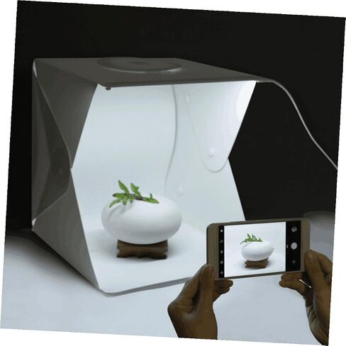 UKCOCO Portable Photography Light Box Tent with 30cm LED Soft Light 2 Backdrops Black White for Product Photography and Studio Shooting in Kuwait