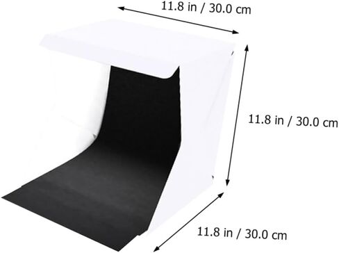 ABOOFAN Portable Photography Light Box Tent 30cm with LED Lighting, Foldable Photo Studio Shooting Tent for Product Photography and Small Business Supplies, Includes Black and White in Kuwait