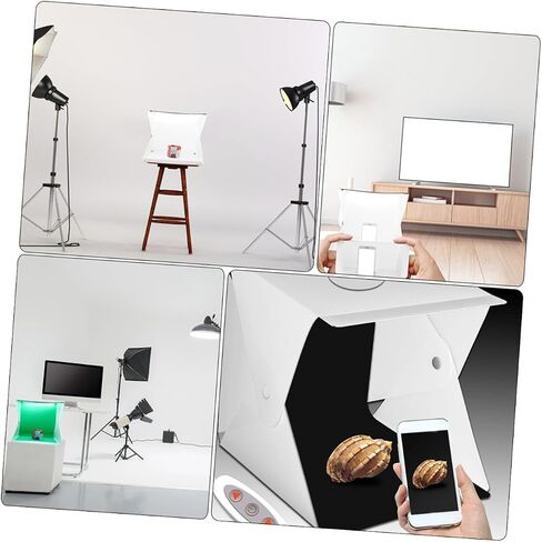 ULTECHNOVO 40cm Portable Folding Mini Photo Studio Light Box with Adjustable LED Lighting and 6 Color Backdrops for Product Photography and Small Item Shoots in Kuwait
