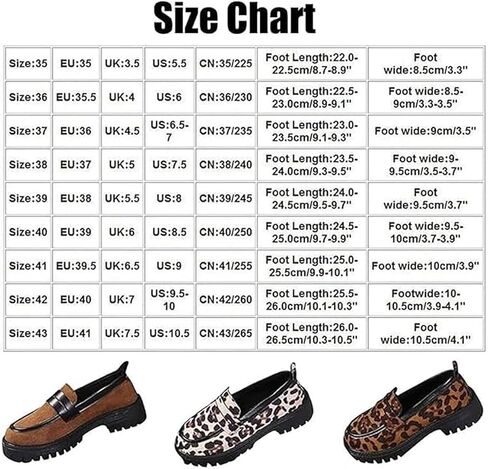 Women's Leopard-Print Suede Block-Heel Loafers,Premium Animal Print Loafers,Comfortable Suede Penny Womens Loafer Elegant Wide Low Heel Business Office Shoes in Kuwait