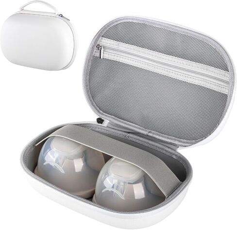 Wearable Breast Pump Case Compatible with Eufy E20 S1, Holds 2 Pumps | Hard Shell, Waterproof, Portable Breast Pump Storage Bag for Momcozy, Willow, Medela & Most Wearable Breast Pumps in Kuwait
