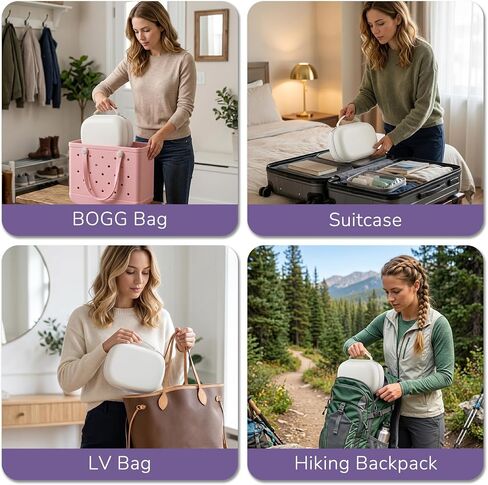Wearable Breast Pump Case Compatible with Eufy E20 S1, Holds 2 Pumps | Hard Shell, Waterproof, Portable Breast Pump Storage Bag for Momcozy, Willow, Medela & Most Wearable Breast Pumps in Kuwait