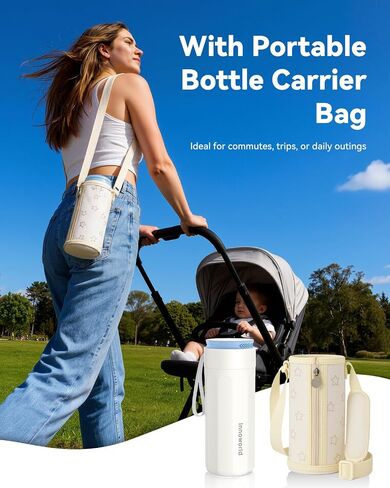 Portable Breast Milk Cooler with 11oz Baby Bottle and Carrier Bag | BPA-Free Bottles, 24 Hours Continuous Cooling, 360° Cooling Tube in Kuwait