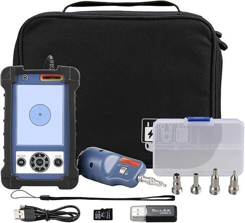 COMAAM Fiber Optic Inspection Kit, Fiber Optic Inspection Microscope, Fiber Optic Inspector Probe, Fiber Microscope 400X Magnification with 3.5 Inch Display Monitor in Kuwait