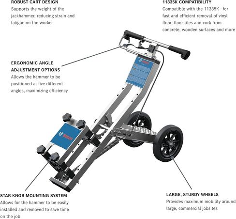 BOSCH 11335K 35-Pound 1-1/8-Inch Jack Hammer and BOSCH GHT130 Floor Removal Cart in Kuwait