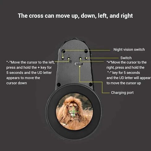 Night Vision Scope/Digital Night Vision Goggles Monocular for Adults, Helmet Mounted Night Vision Goggles with 1.54 in HD Screen for Fishing, Hiking and Outdoor Activities in Kuwait