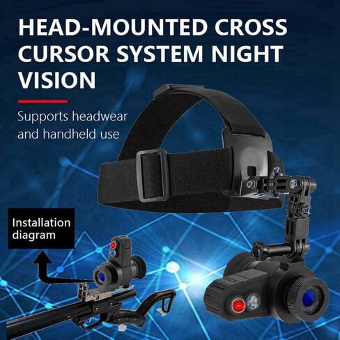 Night Vision Scope/Digital Night Vision Goggles Monocular for Adults, Helmet Mounted Night Vision Goggles with 1.54 in HD Screen for Fishing, Hiking and Outdoor Activities in Kuwait