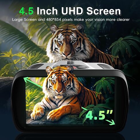 4K Night Vision Goggles, Full Color Infrared Night Vision Binoculars with 4.5" HD Screen, 1968FT Range, 9000mAh Battery, 32GB SD Card for Hunting Camping Wildlife Observation-Gifts for Men Dad Husband in Kuwait
