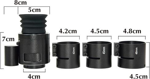 Digital Night Vision monocular Telescope，Day & Night Vision Rifle Scope. with 850nm IR 4X Digital Zoom.Easy to Mount on Various scopes, or can be Used independently. in Kuwait