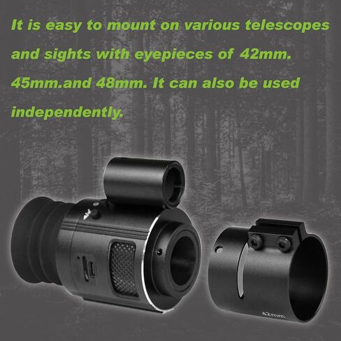 Digital Night Vision monocular Telescope，Day & Night Vision Rifle Scope. with 850nm IR 4X Digital Zoom.Easy to Mount on Various scopes, or can be Used independently. in Kuwait