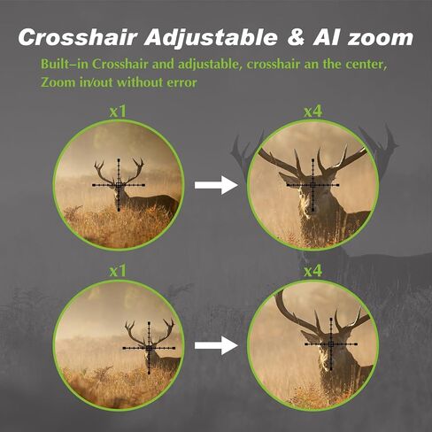 Digital Night Vision monocular Telescope，Day & Night Vision Rifle Scope. with 850nm IR 4X Digital Zoom.Easy to Mount on Various scopes, or can be Used independently. in Kuwait