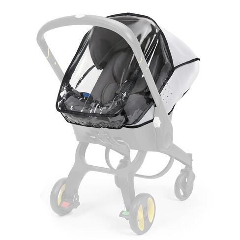 Car Seat Rain Cover Compatible with Doona Infant Car Seat Stroller, Clear | Breathable Side Ventilation, Easy Access, Waterproof Baby Travel Weather Shield, Protect Against Rain, Snow, Wind and Dust in Kuwait