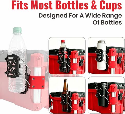 Universal Cup Holder for Milwaukee Packout, 2-Pack, Multi-Size Organizer in Kuwait