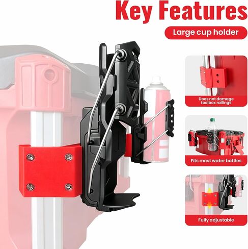 Universal Cup Holder for Milwaukee Packout, 2-Pack, Multi-Size Organizer in Kuwait