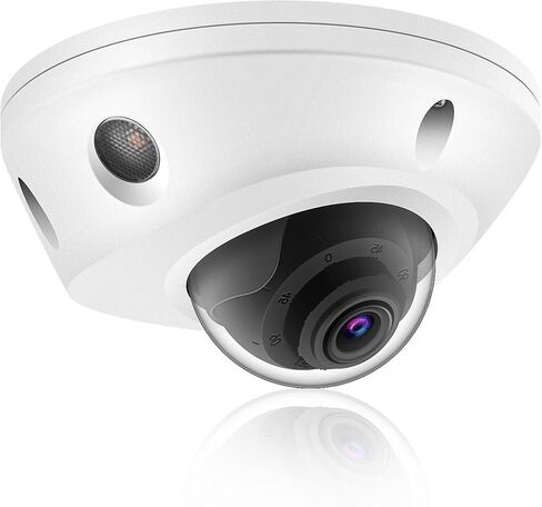 4K 8MP Mini Low Profile Dome PoE IP Camera Indoor 98 Feet IR Night Vision, 2.8mm Lens 105° Wide Angle, Waterproof IP67, H.265, Compatible with Uniview NVR in Kuwait