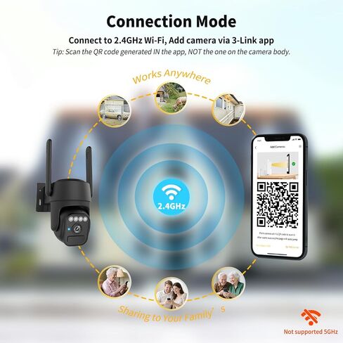 WY-LINK Solar Camera Outdoor Wireless, 360° Cameras for Home Security, Two-Way Talk, Auto Tracking, Light Alarm, Color Night Vision | 5200mAh battery with solar panel,IP65 weatherproof,color night vision,motion detection tracking,2.4G Wi-Fi only,pan/tilt in Kuwait