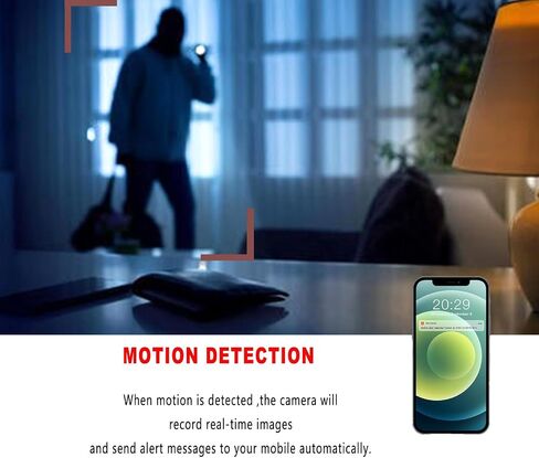 1080P Indoor Dome Camera, Wireless Security Surveillance IP Camera with Charger, Night Vision Motion Detection Home Baby & Pet Monitor in Kuwait