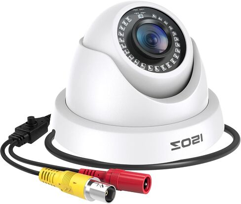 ZOSI 2MP FHD 1080p Dome Camera Outdoor, Hybrid 4-in-1 CVI TVI AHD CVBS | CCTV Security Camera with 24PCS LEDs, 80ft IR Night Vision, 105° Wide Angle, Indoor Outdoor Surveillance in Kuwait