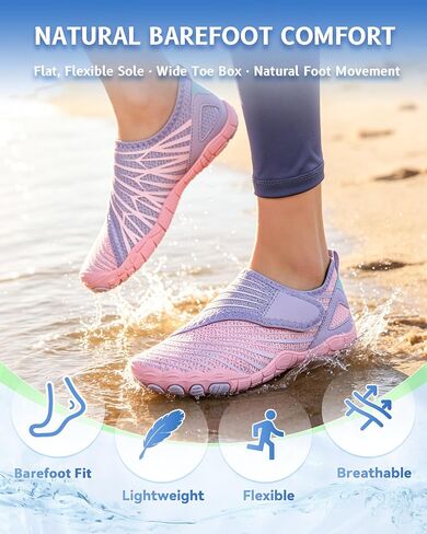 Barefoot Shoes for Women Men – Lightweight, Flexible, Breathable Slip-On Walking, Running, Hiking & Water Shoes with Wide Toe Box in Kuwait