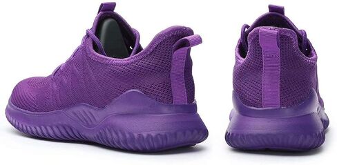 Womens Ladies Walking Running Shoes Slip On Lightweight Casual Tennis Sneakers Girls Kids Zapatos de Mujer Purple in Kuwait
