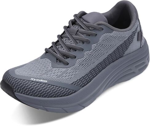 Kyedoo Women's Wide Toe Walking Shoes Running Tennis Sneakers, Grey, 10 | Wide Toe Box, Comfortable, Cushion, Non-Slip, Athletic Workout Cross Training Sports Fashion Shoes, Breathable, Casual in Kuwait