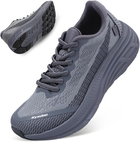 Kyedoo Women's Wide Toe Walking Shoes Running Tennis Sneakers, Grey, 10 | Wide Toe Box, Comfortable, Cushion, Non-Slip, Athletic Workout Cross Training Sports Fashion Shoes, Breathable, Casual in Kuwait