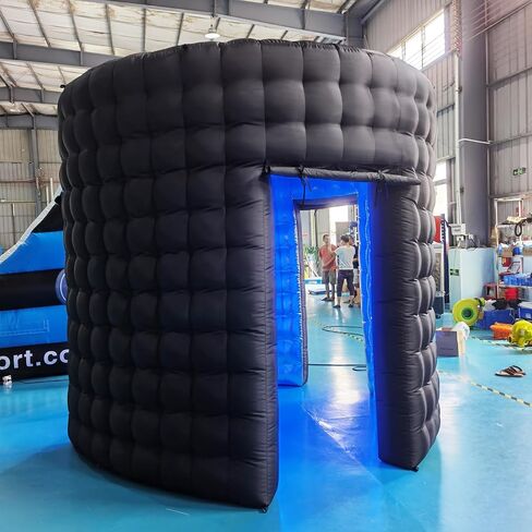 SAYOK 10ft Diameter Round Inflatable LED 360 Photo Booth Enclosure with LED Lights & Blower, 360 Photo Booth Backdrop for Wedding, Party, Birthday, Exhibition in Kuwait