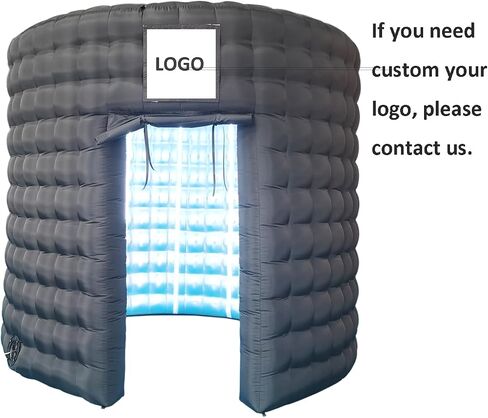 SAYOK 10ft Diameter Round Inflatable LED 360 Photo Booth Enclosure with LED Lights & Blower, 360 Photo Booth Backdrop for Wedding, Party, Birthday, Exhibition in Kuwait