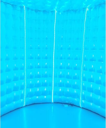 SAYOK 10ft Diameter Round Inflatable LED 360 Photo Booth Enclosure with LED Lights & Blower, 360 Photo Booth Backdrop for Wedding, Party, Birthday, Exhibition in Kuwait