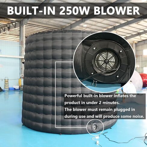 SAYOK 10ft Diameter Round Inflatable LED 360 Photo Booth Enclosure with LED Lights & Blower, 360 Photo Booth Backdrop for Wedding, Party, Birthday, Exhibition in Kuwait