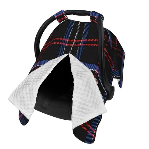 Scottish Plaid (2) Baby Car Seat Cover & Breastfeeding Nursing Cover - Breathable Stretch Fabric Multi-Use Nursing Cover for Breastfeeding in Kuwait