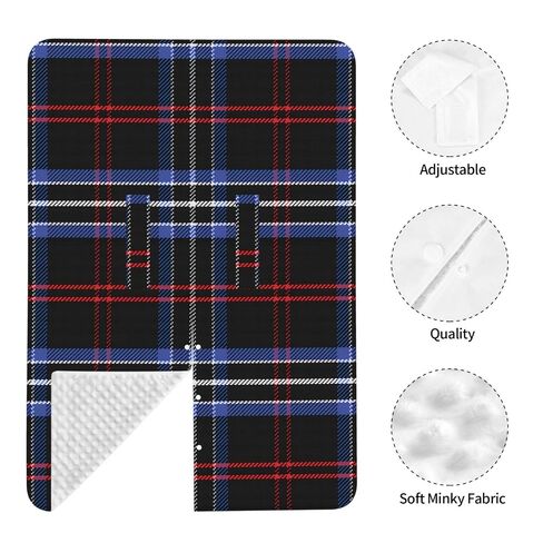 Scottish Plaid (2) Baby Car Seat Cover & Breastfeeding Nursing Cover - Breathable Stretch Fabric Multi-Use Nursing Cover for Breastfeeding in Kuwait