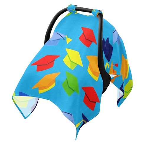 Sun Shade for Baby Strollers Fit Car Seat Sun Shade, Travel Accessories Cartoon Color Mortarboard Hat in Kuwait