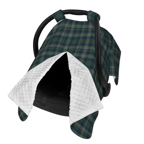 Clan Kennedy Tartan Baby Car Seat Cover & Breastfeeding Nursing Cover - Breathable Stretch Fabric Multi-Use Nursing Cover for Breastfeeding in Kuwait