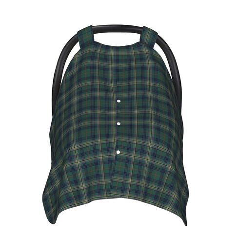 Clan Kennedy Tartan Baby Car Seat Cover & Breastfeeding Nursing Cover - Breathable Stretch Fabric Multi-Use Nursing Cover for Breastfeeding in Kuwait