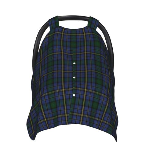 Clan Hope Tartan Baby Car Seat Cover & Breastfeeding Nursing Cover - Breathable Stretch Fabric Multi-Use Nursing Cover for Breastfeeding in Kuwait