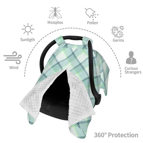 and-Texture-in-A-Cage Baby Car Seat Cover & Breastfeeding Nursing Cover - Breathable Stretch Fabric Multi-Use Nursing Cover for Breastfeeding in Kuwait