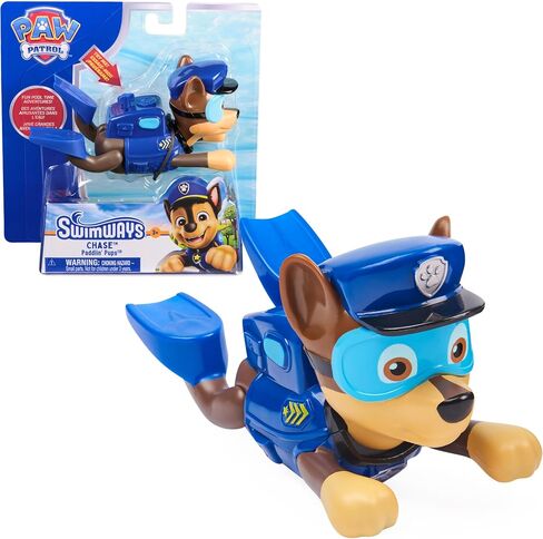 SwimWays PAW Patrol Chase Paddlin' Pups Pool Toy for Ages 4+ | Floating Waterproof Figurines Inspire Imaginative Play; Perfect Pool Party Accessories and Bath Toys for Young Swimmers in Kuwait