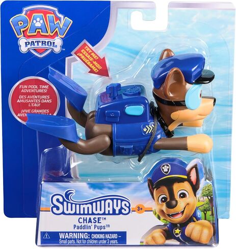 SwimWays PAW Patrol Chase Paddlin' Pups Pool Toy for Ages 4+ | Floating Waterproof Figurines Inspire Imaginative Play; Perfect Pool Party Accessories and Bath Toys for Young Swimmers in Kuwait