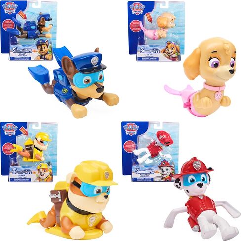 SwimWays PAW Patrol Chase Paddlin' Pups Pool Toy for Ages 4+ | Floating Waterproof Figurines Inspire Imaginative Play; Perfect Pool Party Accessories and Bath Toys for Young Swimmers in Kuwait