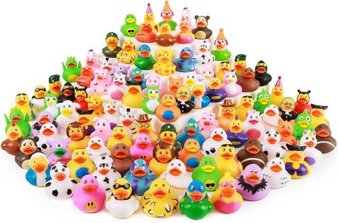XY-WQ Rubber Duck 150 Pack for Jeeps Ducking, Baby Bath Toy Assortment | 2.3 Inch Bulk Floater Duck for Kids - Party Favors, Birthdays, Bath Time, and More (50 Varieties) in Saudi Arabia