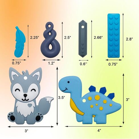 Chew Necklaces for Sensory Kids, Sensory Toys for Kids with Autism, ADHD, SPD, 6 Pack Chewy Necklace for Anxiety Fidgeting Relief in Kuwait