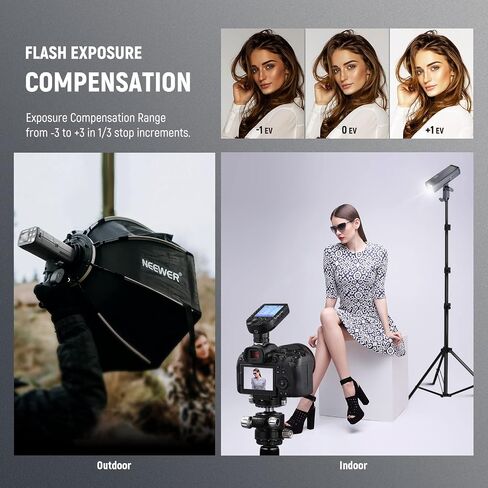 NEEWER Q3 200Ws 2.4G TTL Flash (2nd Version), 1/8000 HSS Strobe Light Photography Monolight with QPRO-C Trigger Compatible with Canon, Diffuser/3200mAh Battery/500 Full Power Pops/Recycle in 0.01-1.8s in Saudi Arabia